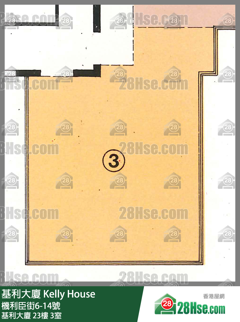 基利大厦 基利大厦23楼 3室 平面图