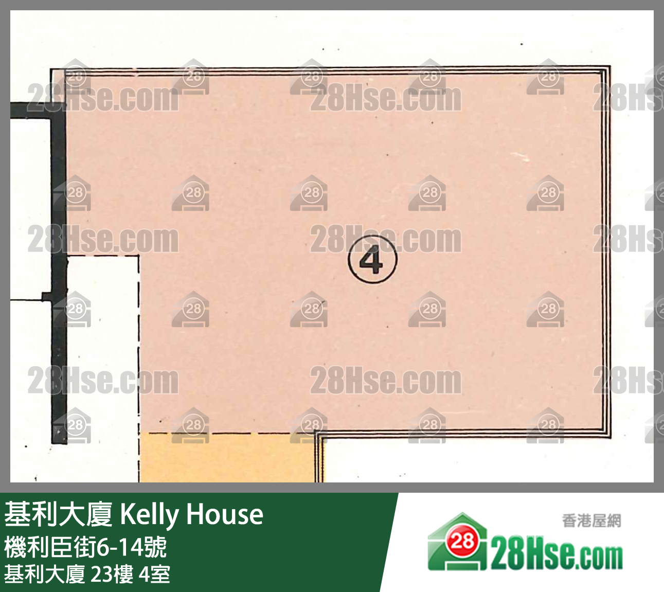 基利大厦 基利大厦23楼 4室 平面图