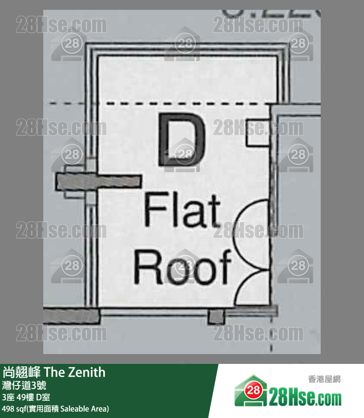 尚翹峰 3座 49樓 D室 平面圖