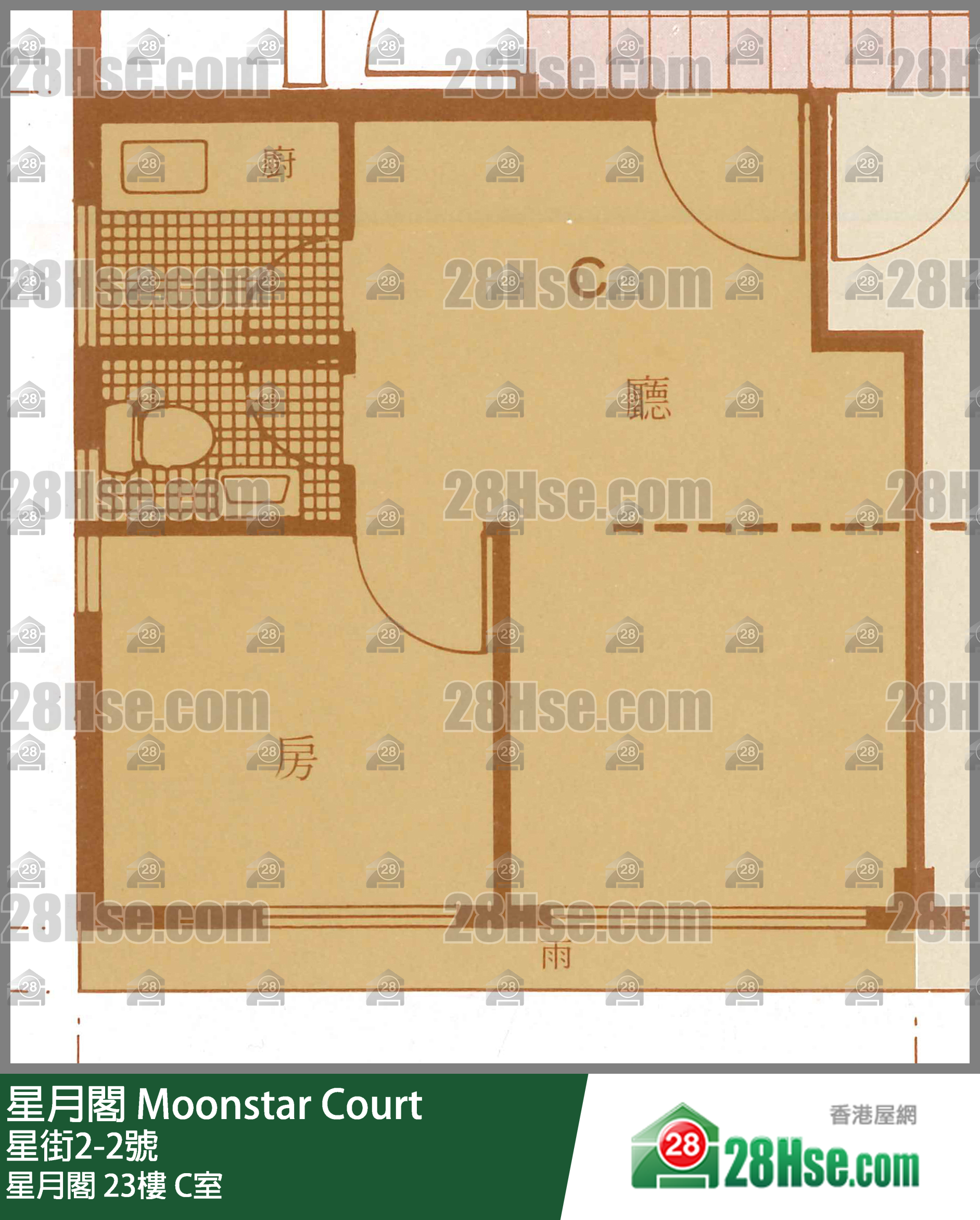 星月阁 星月阁23楼 C室 平面图