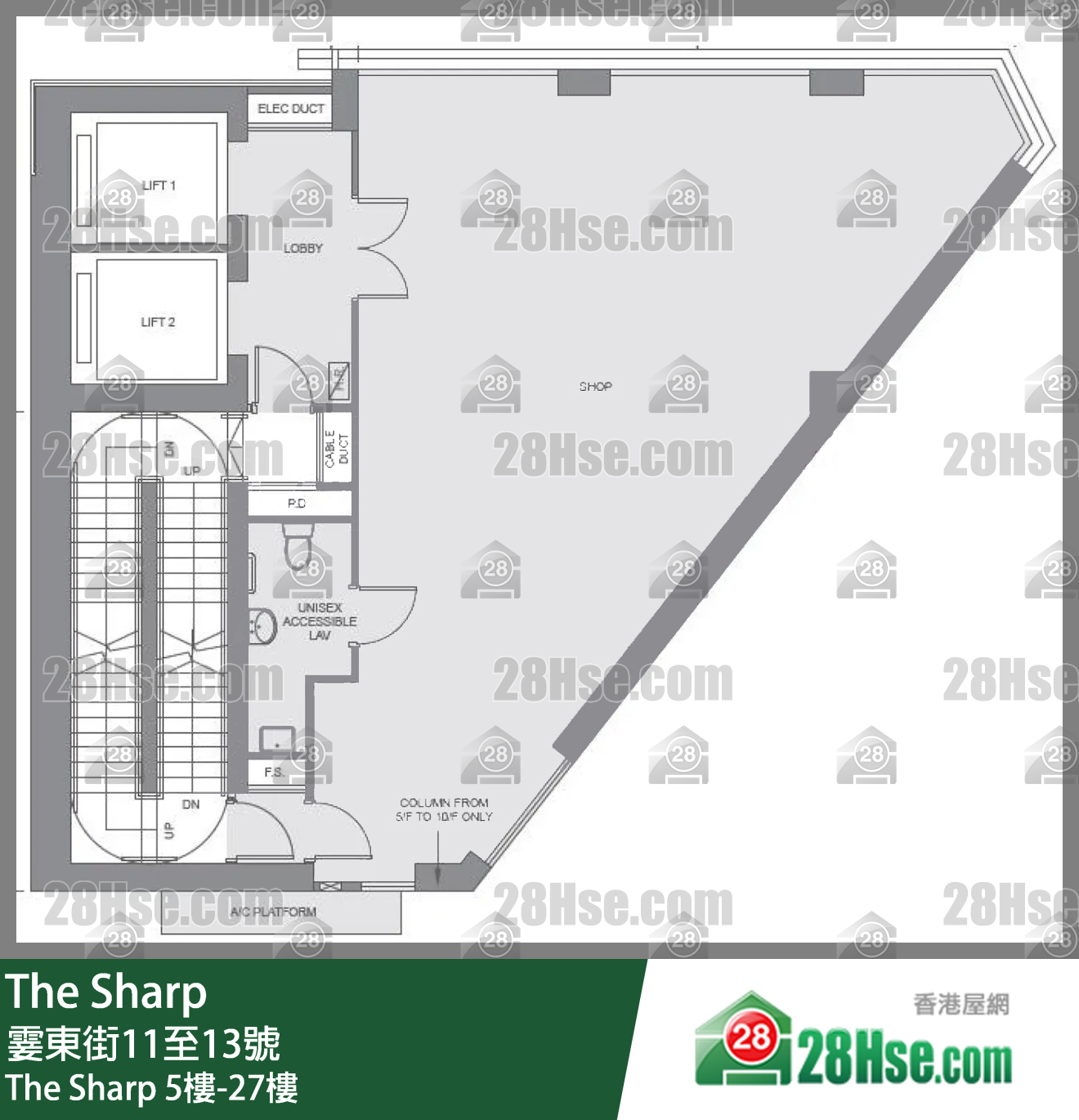 The Sharp 5/f-27/f FloorPlan The Sharp 5/f-27/f FloorPlan
