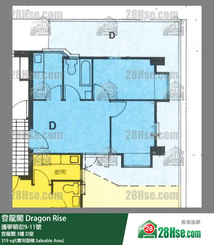 登龍閣 登龍閣3樓 D室 平面圖