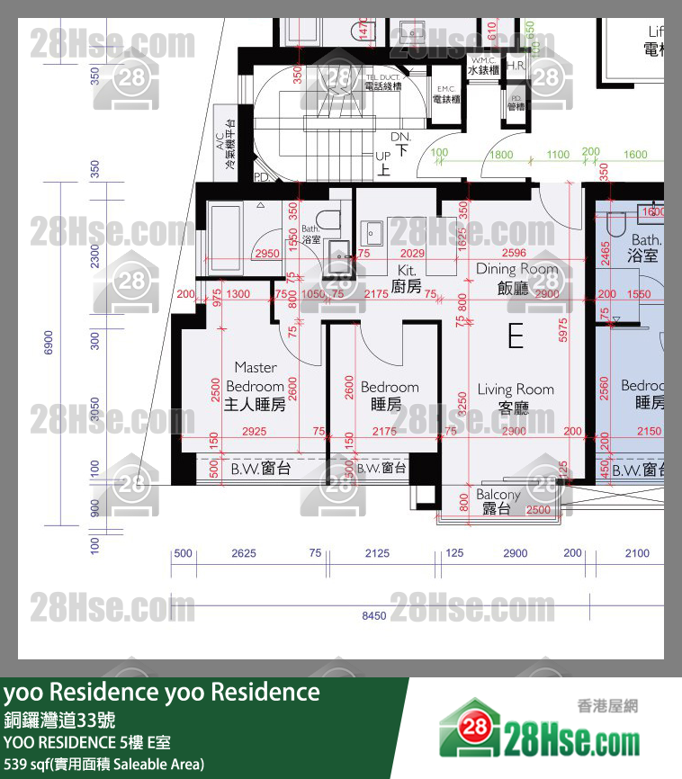 yoo Residences YOO RESIDENCE5楼 E室 平面图