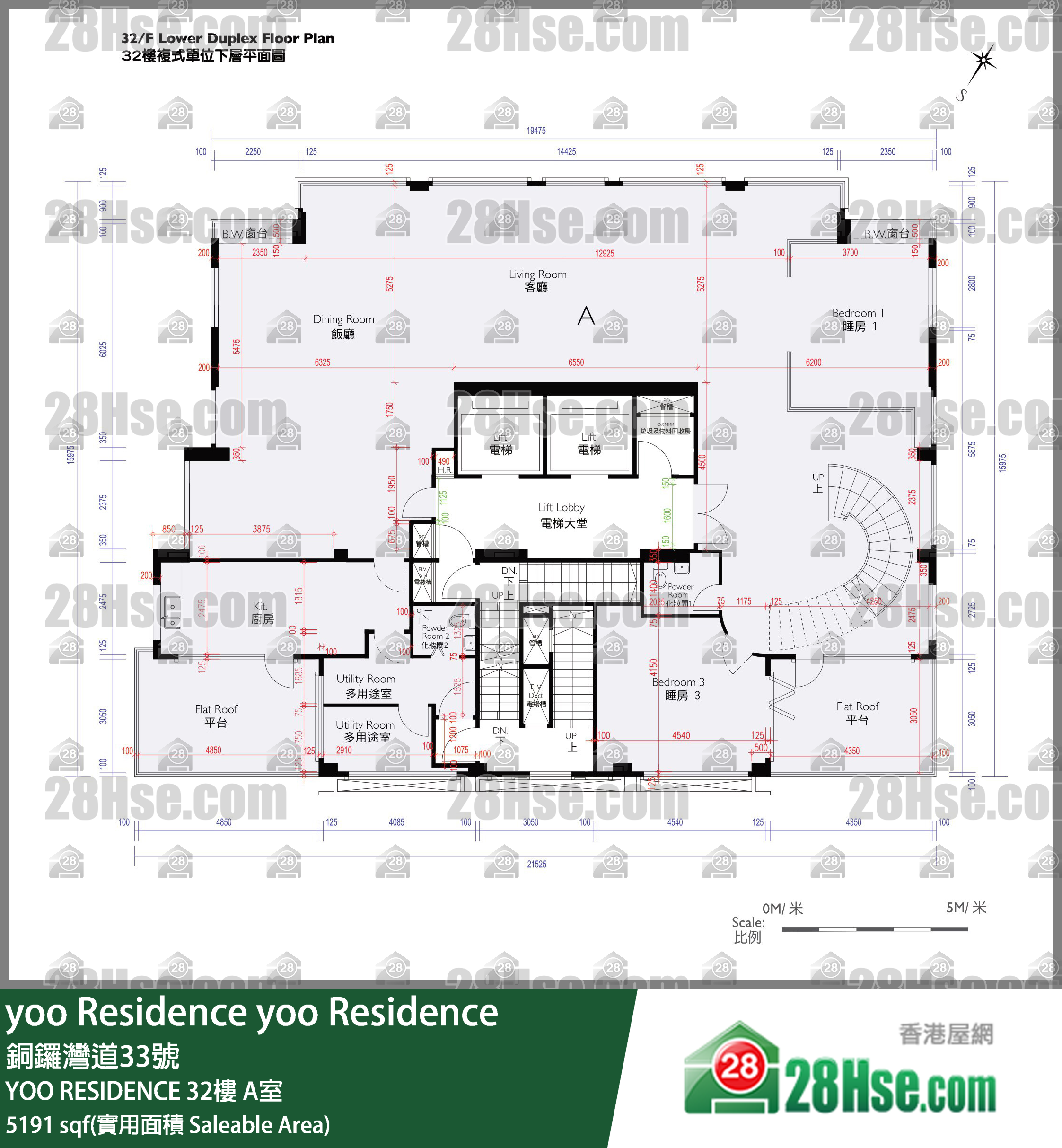 yoo Residences YOO RESIDENCE32楼 A室 平面图