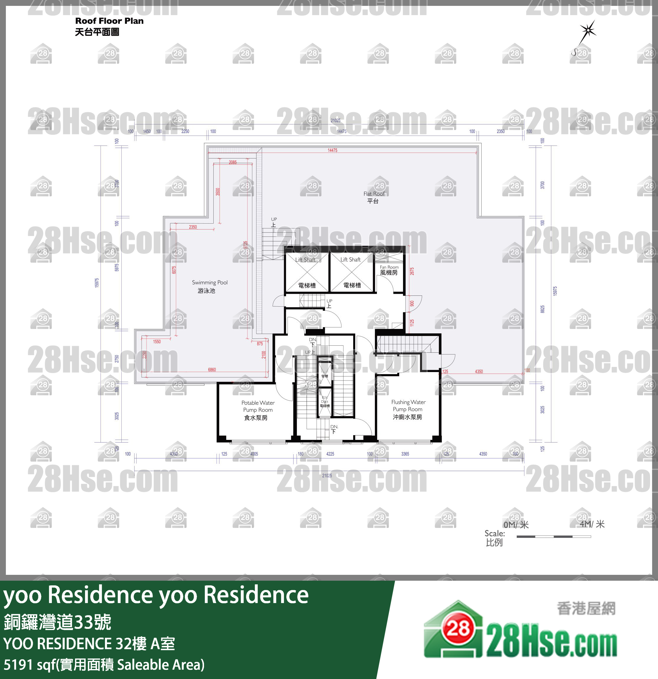 yoo Residences YOO RESIDENCE32楼 A室 平面图