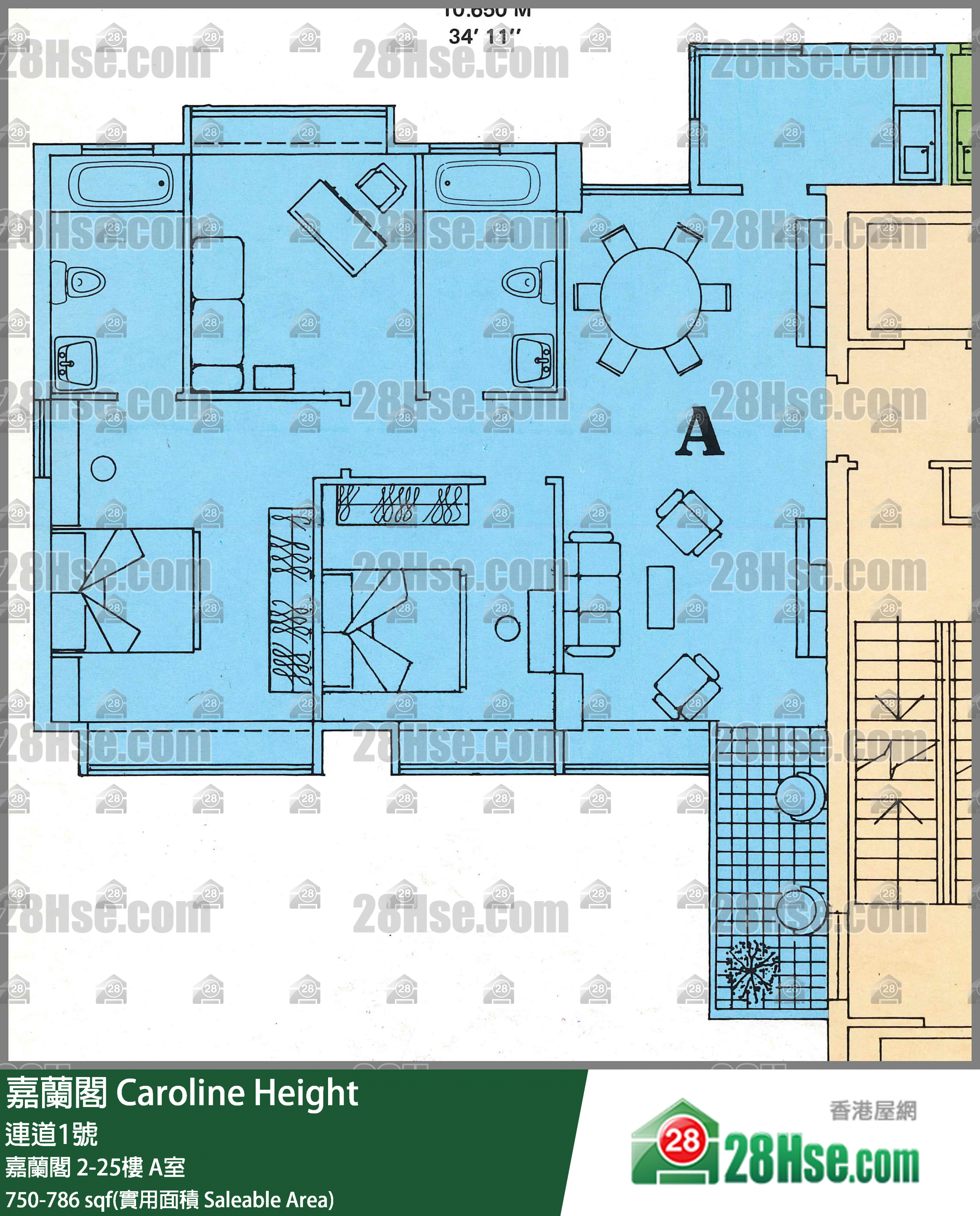嘉蘭閣 嘉蘭閣18樓 A室 平面圖