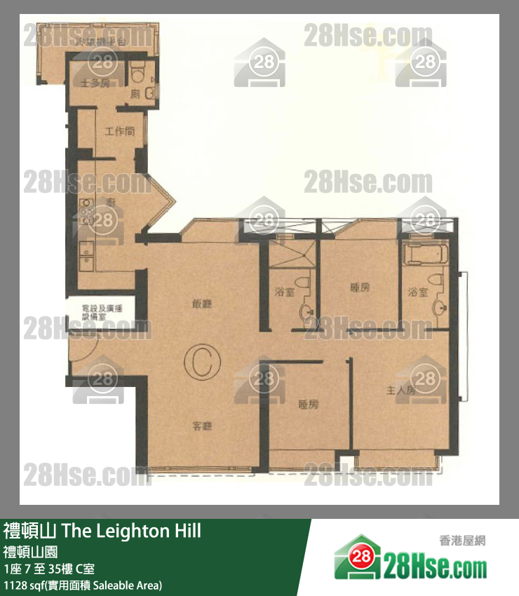 禮頓山 單位平面圖(由 28Hse 提供) 禮頓山 單位平面圖(由 28Hse 提供)