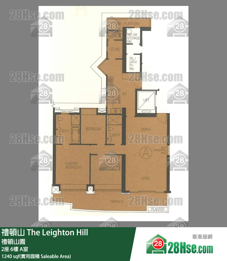 礼顿山 2座6楼 A室 平面图
