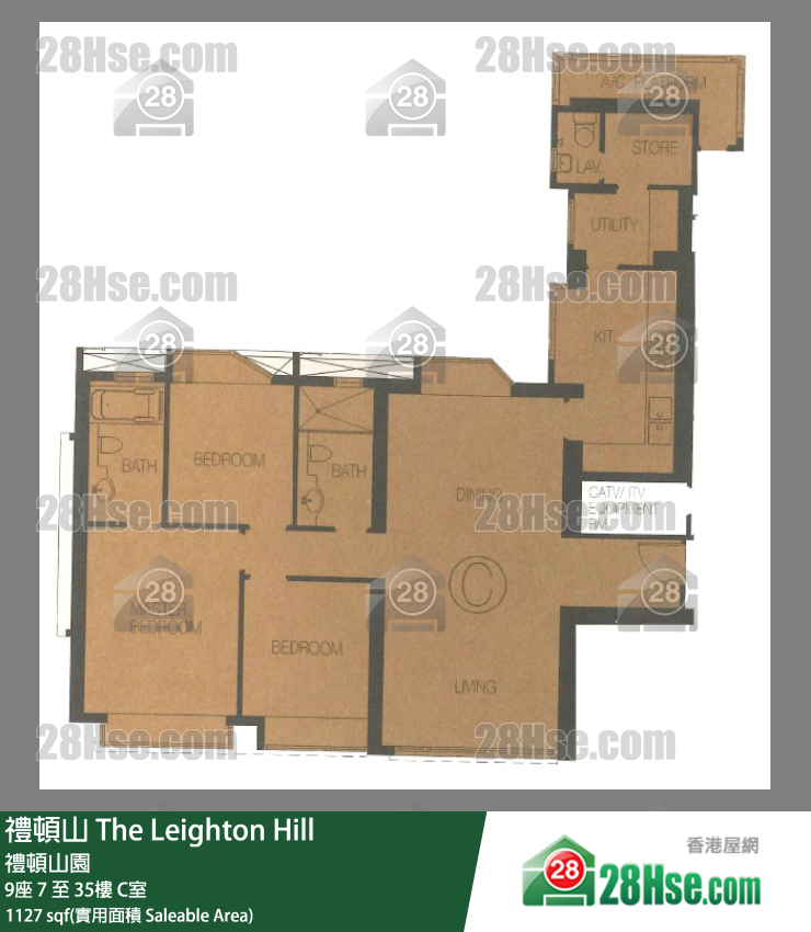 礼顿山 单位平面图(由 28Hse 提供)