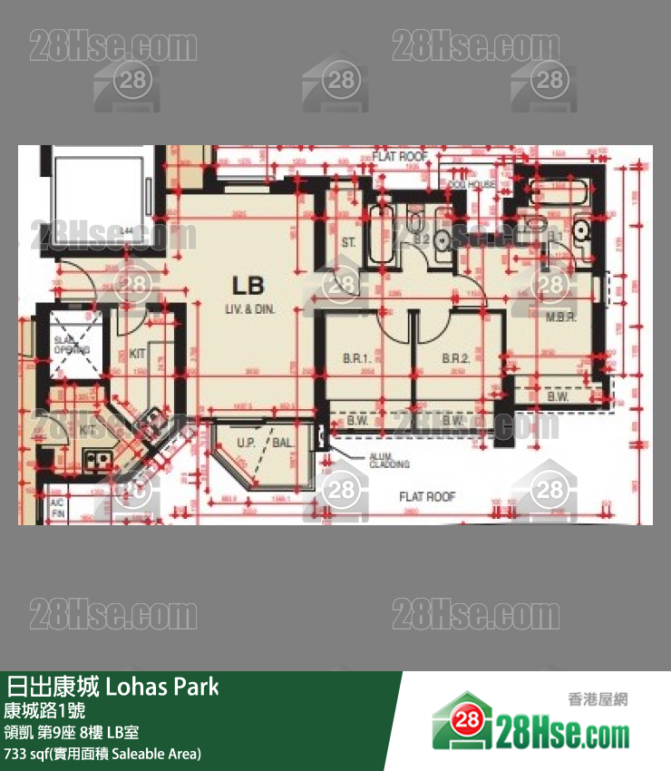 領凱 第9座8樓 LB室 平面圖