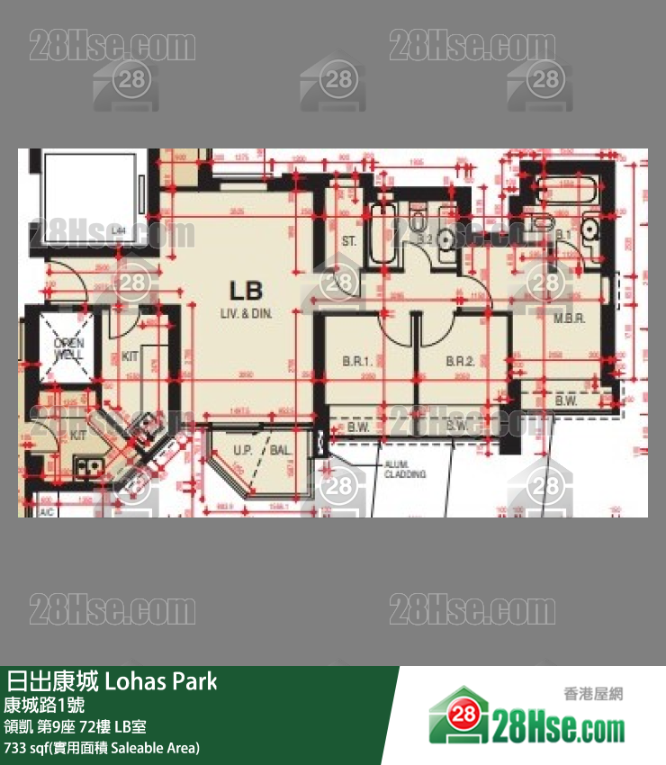領凱 領凱 第9座 72樓 LB室 平面圖