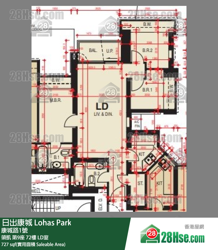 領凱 領凱 第9座 72樓 LD室 平面圖