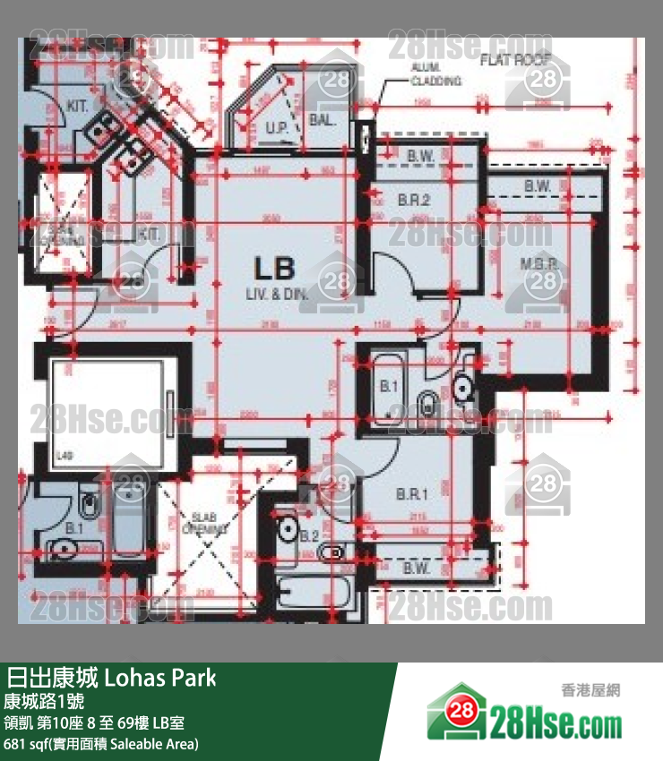 領凱 第10座8樓 LB室 平面圖