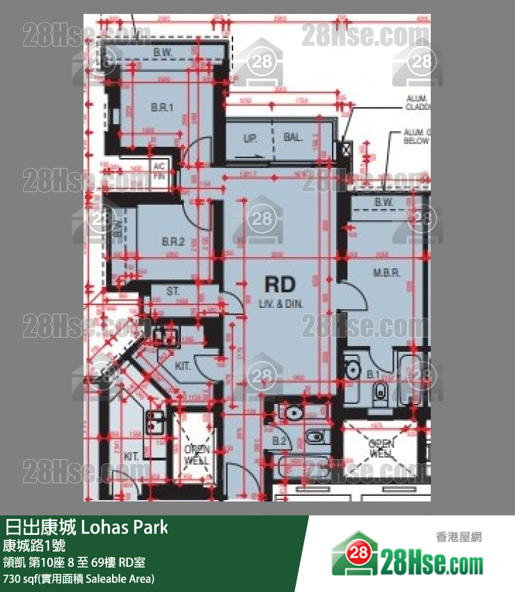 領凱 第10座8樓 RD室 平面圖