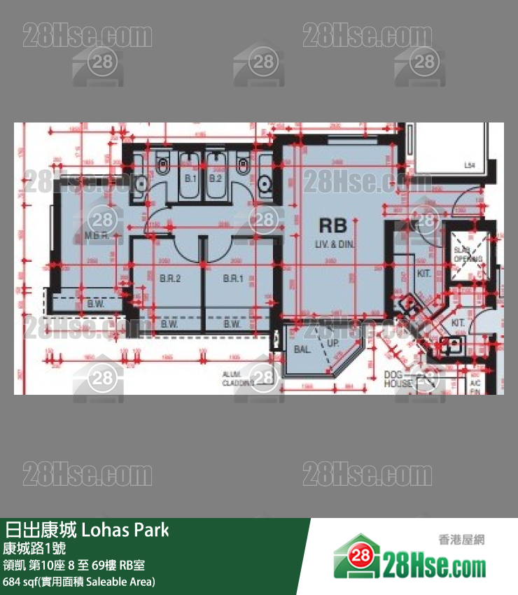領凱 第10座69樓 RB室 平面圖