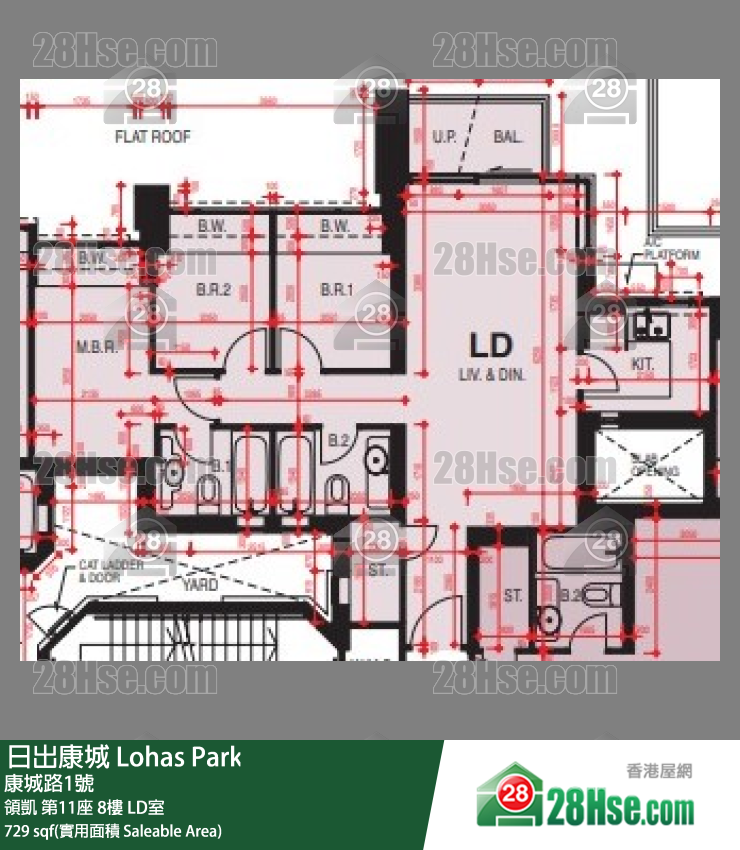 領凱 第11座 8樓 LD室 平面圖