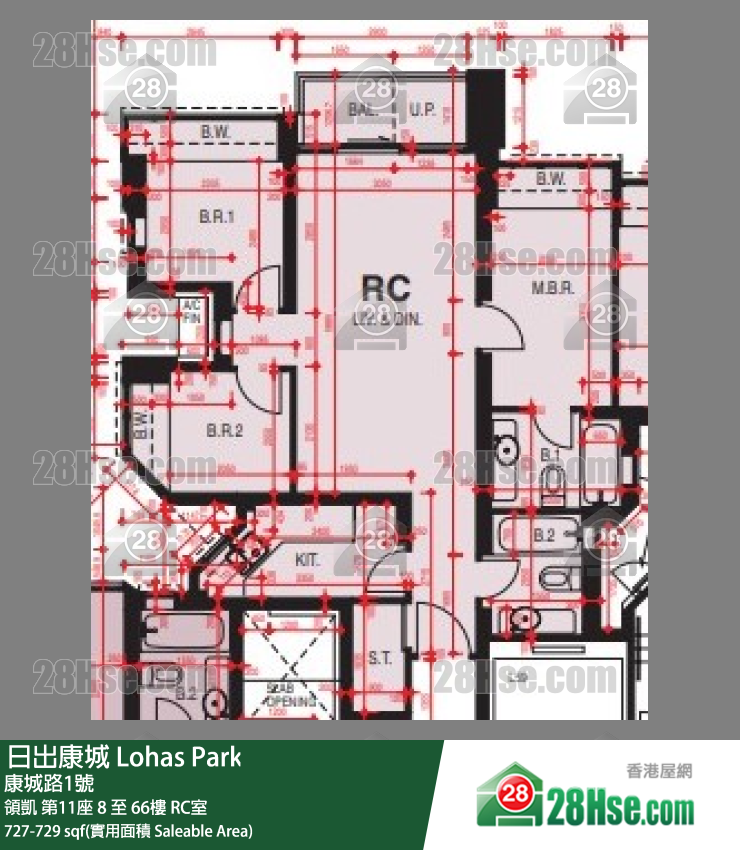 領凱 第11座8樓 RC室 平面圖
