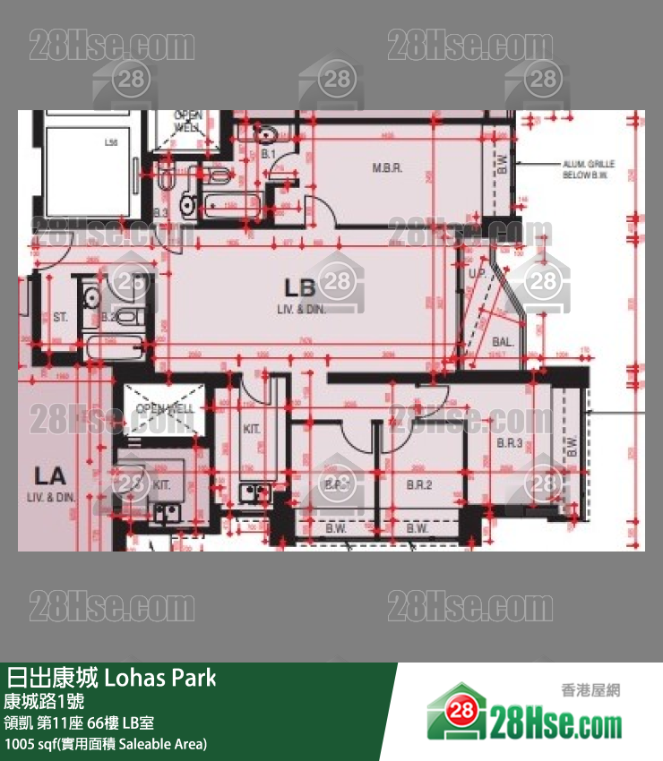 領凱 領凱 第11座 66樓 LB室 平面圖