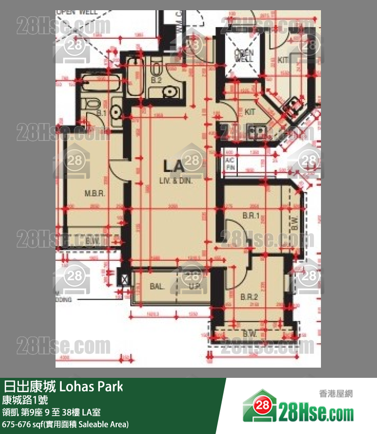 領凱 第9座 19樓 LA室 平面圖