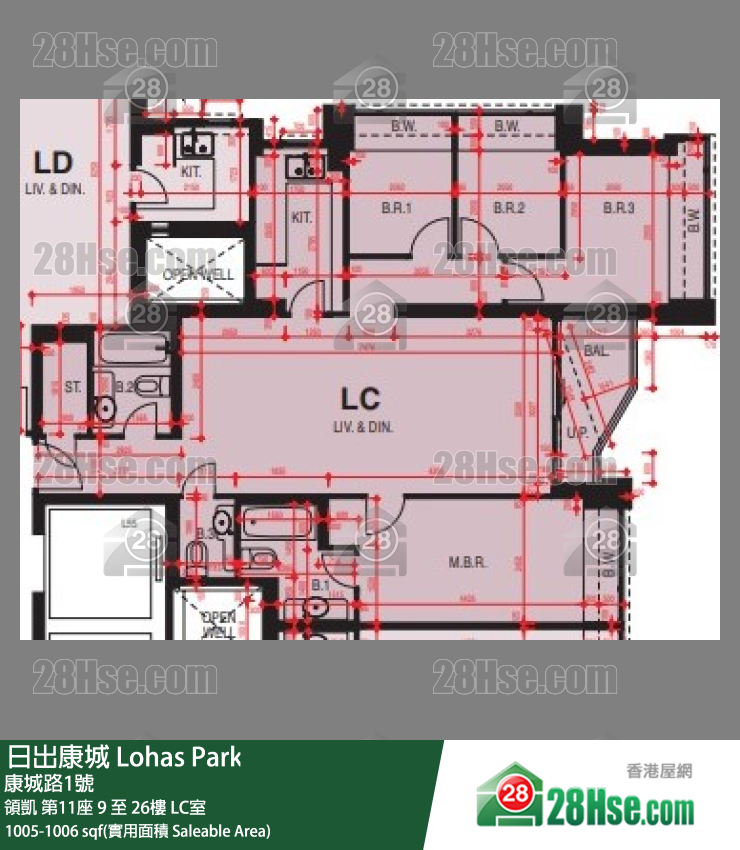 領凱 第11座 21樓 LC室 平面圖