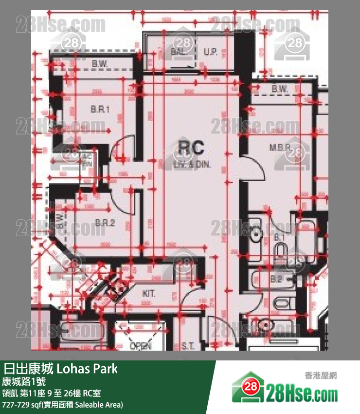 領凱 第11座19樓 RC室 平面圖