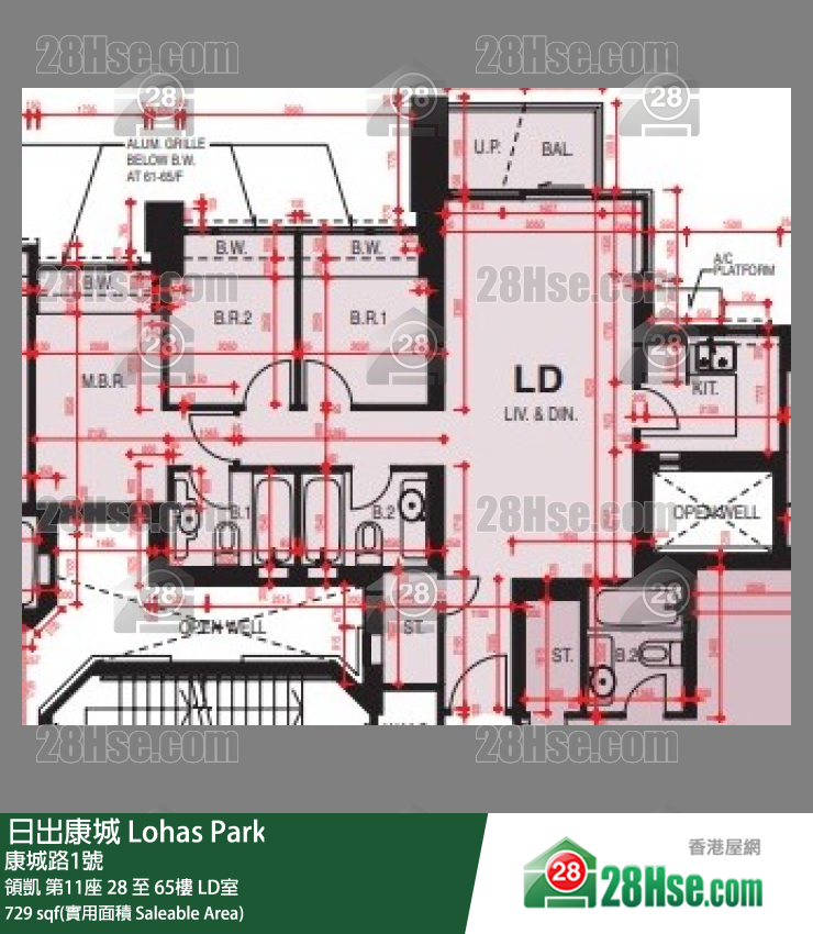 領凱 第11座41樓 LD室 平面圖