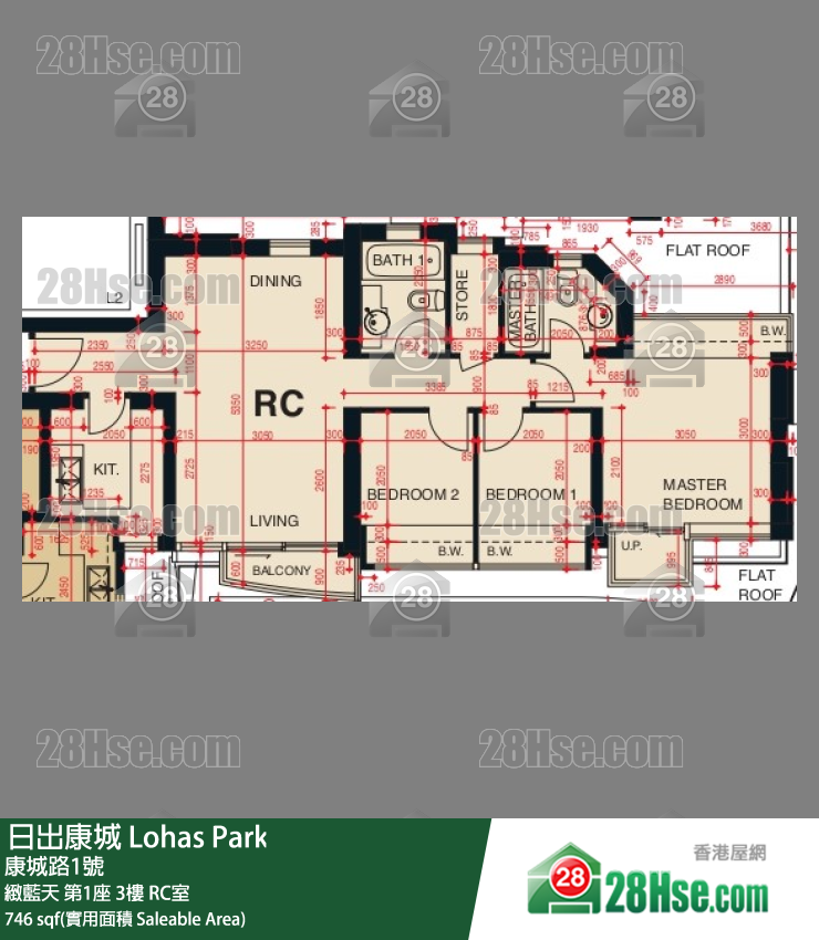 緻藍天 第1座3樓 RC室 平面圖