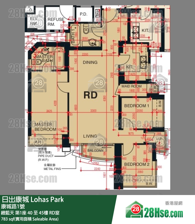 緻藍天 緻藍天 第1座 42樓 RD室 平面圖