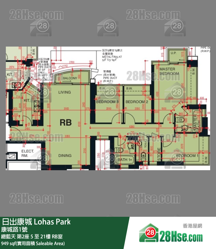 緻藍天 緻藍天 第2座 11樓 RB室 平面圖