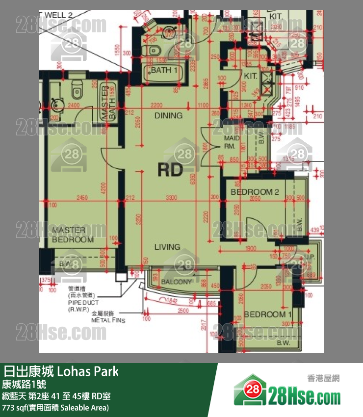 緻藍天 第2座42樓 RD室 平面圖