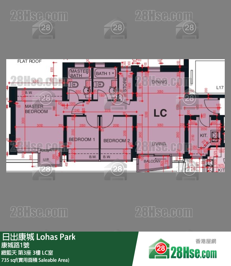 緻藍天 第3座3樓 LC室 平面圖