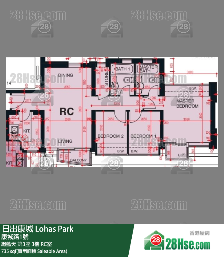 緻藍天 第3座3樓 RC室 平面圖