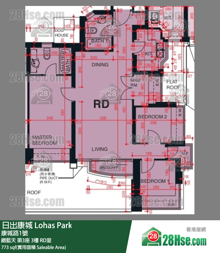 緻藍天 緻藍天 第3座 3樓 RD室 平面圖