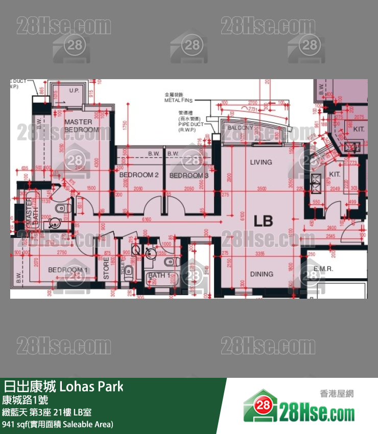 緻藍天 緻藍天 第3座 21樓 LB室 平面圖