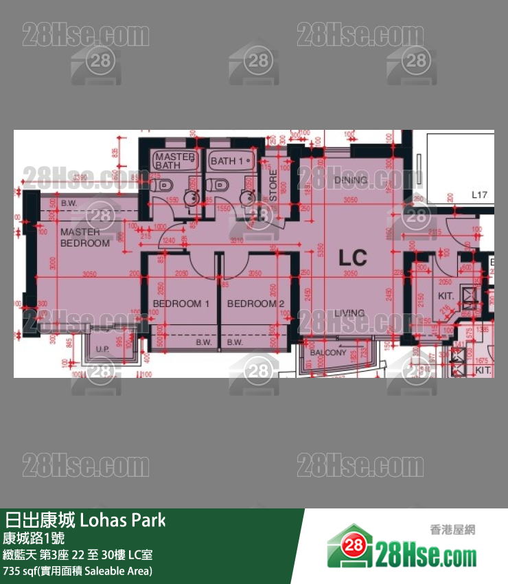 緻藍天 第3座29樓 LC室 平面圖
