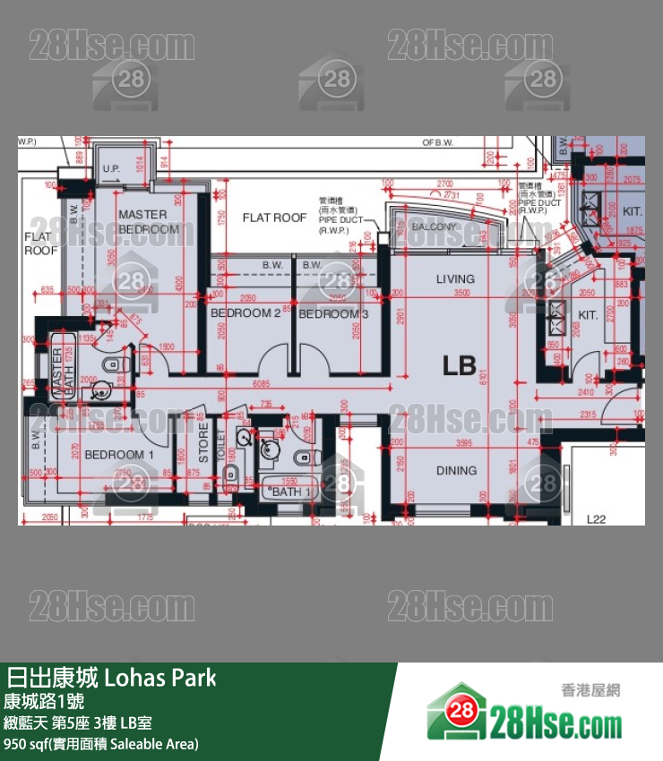 緻藍天 第5座3樓 LB室 平面圖