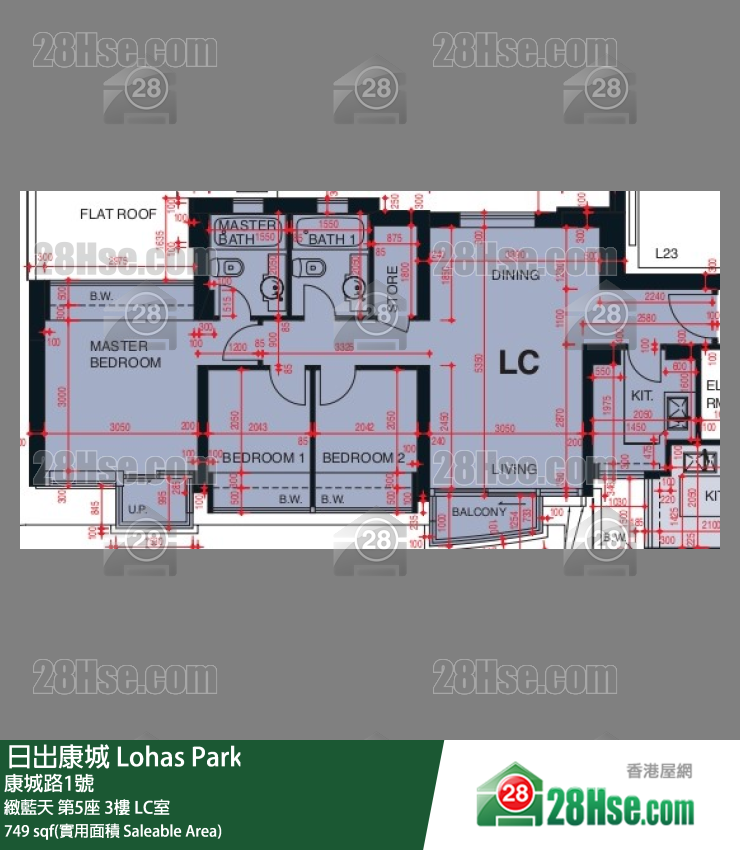 緻藍天 第5座3樓 LC室 平面圖