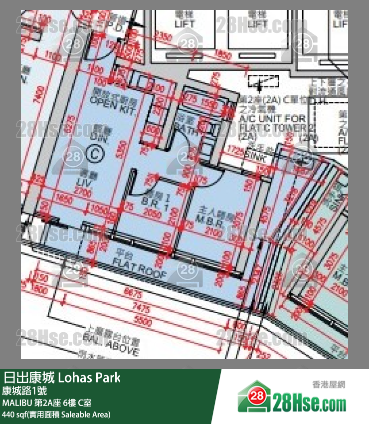 MALIBU 第2A座6楼 C室 平面图