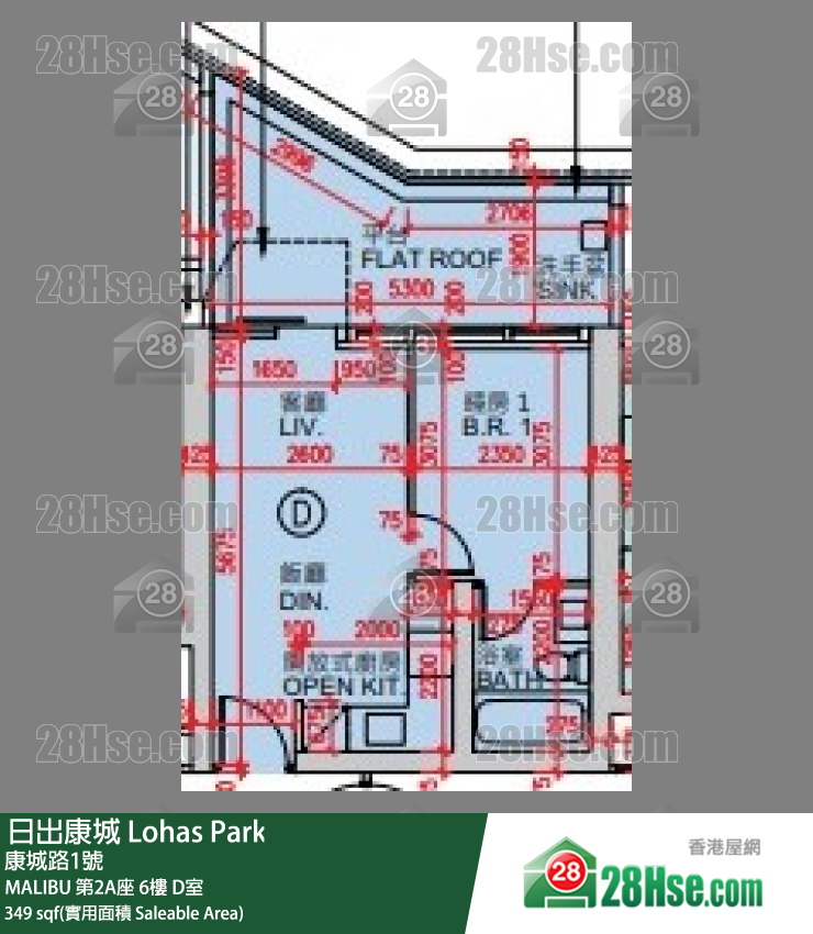 MALIBU 第2A座6楼 D室 平面图