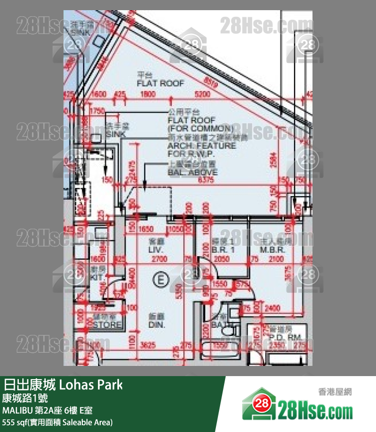 Malibu Unit FloorPlan (Provided by 28Hse)
