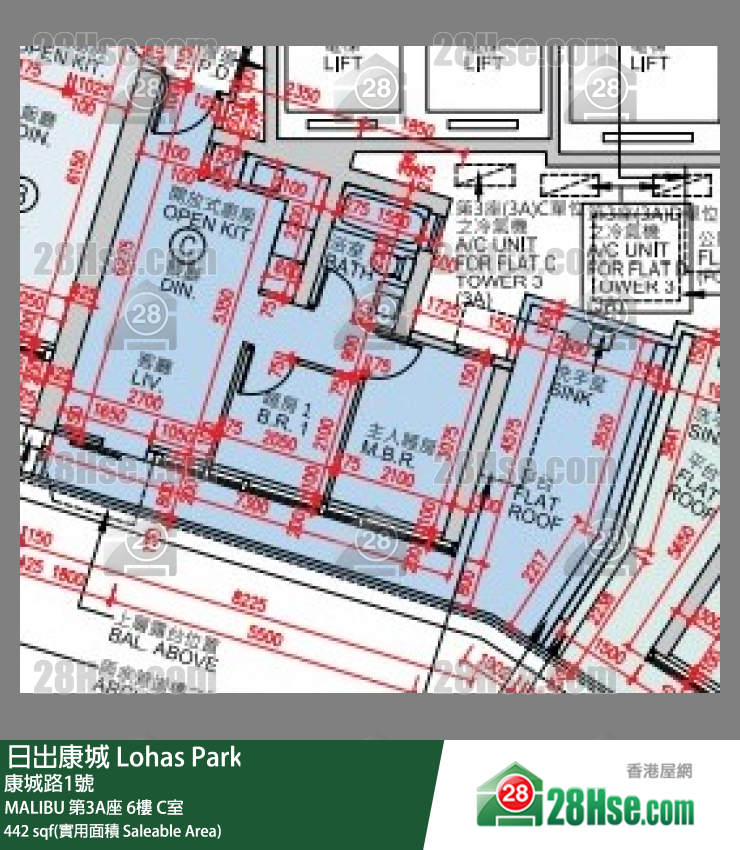 MALIBU MALIBU 第3A座 6楼 C室 平面图