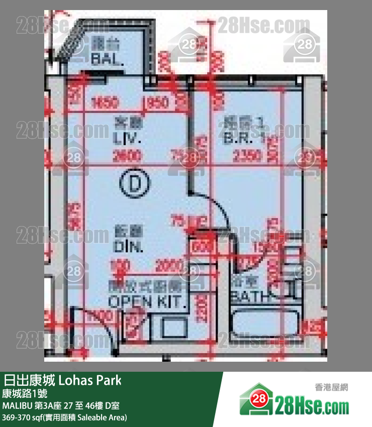 MALIBU MALIBU 第3A座 35楼 D室 平面图