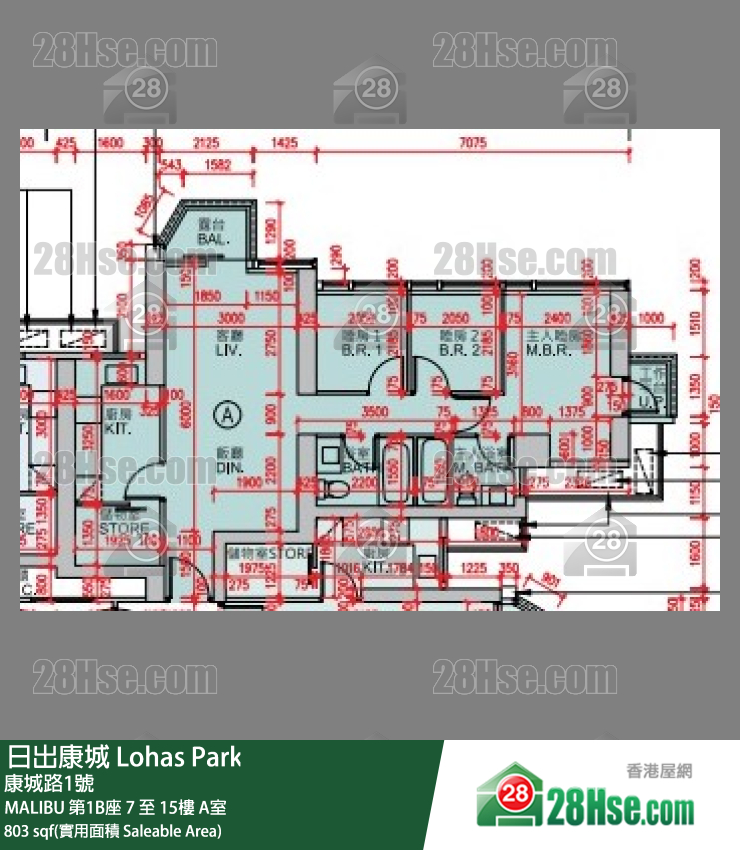 MALIBU 单位平面图(由 28Hse 提供)