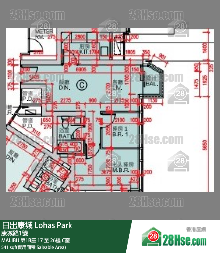 MALIBU MALIBU 第1B座 20樓 C室 平面圖