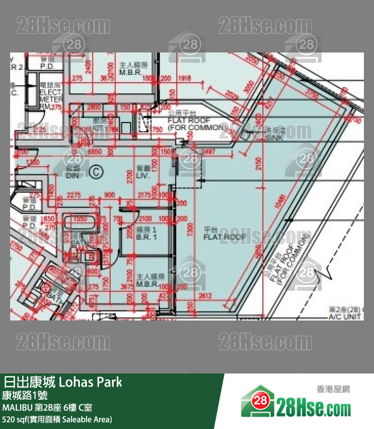 MALIBU 第2B座6楼 C室 平面图