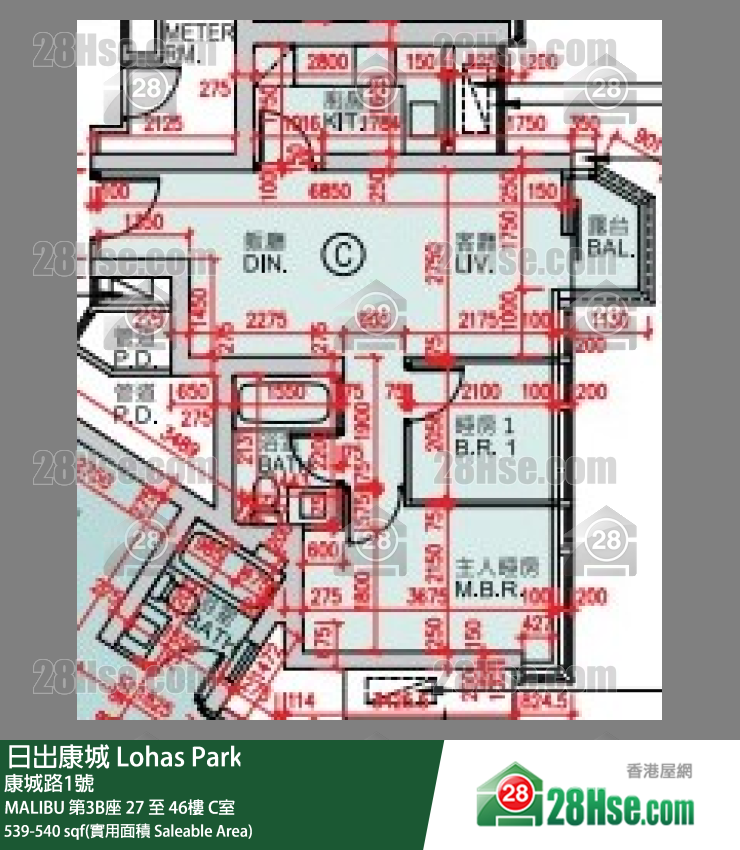 MALIBU MALIBU 第3B座 41楼 C室 平面图