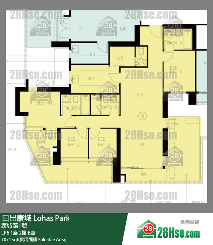LP6 1座2楼 B室 平面图