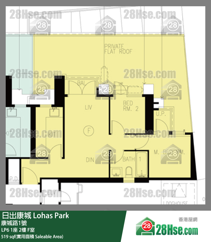 LP6 1座2楼 F室 平面图