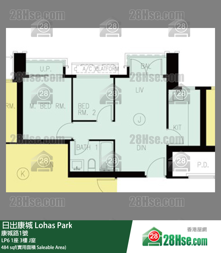 LP6 1座3楼 J室 平面图