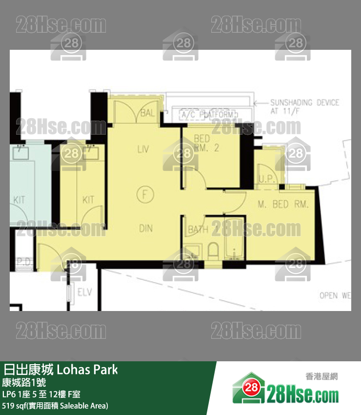LP6 LP6 1座 10楼 F室 平面图